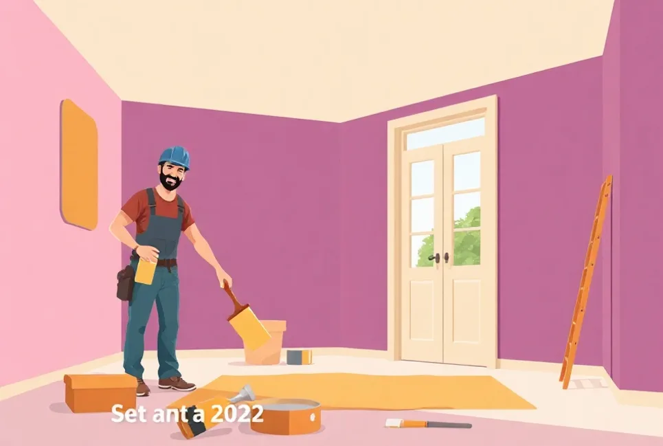 Intérieur rénové après travaux de peinture à Belfort