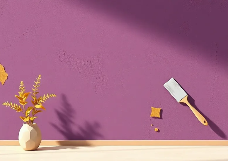 Application d'un enduit décoratif à la lisseuse sur un mur